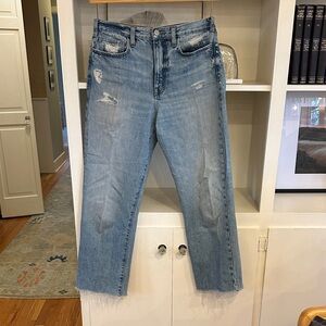 Frame Denim LeJane Distressed Cropped Jeans